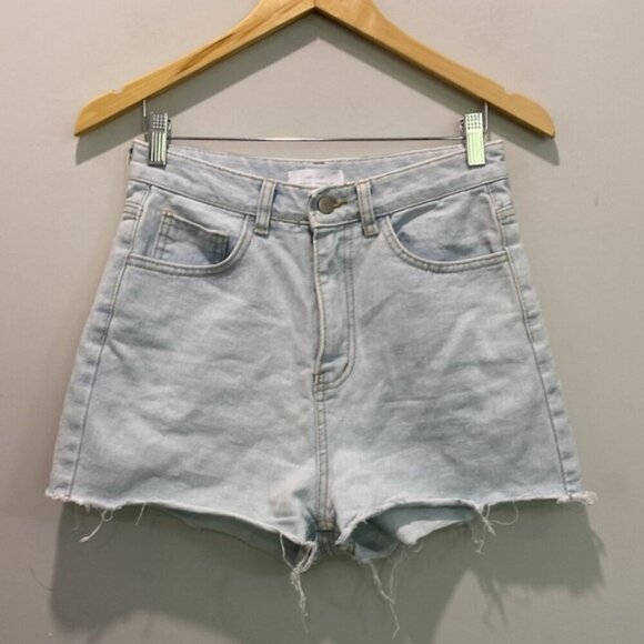 Oak & Fort Blue High Rise Cut off Jean shorts Size small - Picture 9 of 12